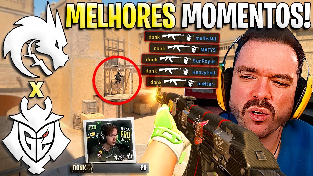 DONK É IMPARÁVEL PO***!🔥 SPIRIT x G2 (MELHORES MOMENTOS) - ESL PRO LEAGUE (GAULES)