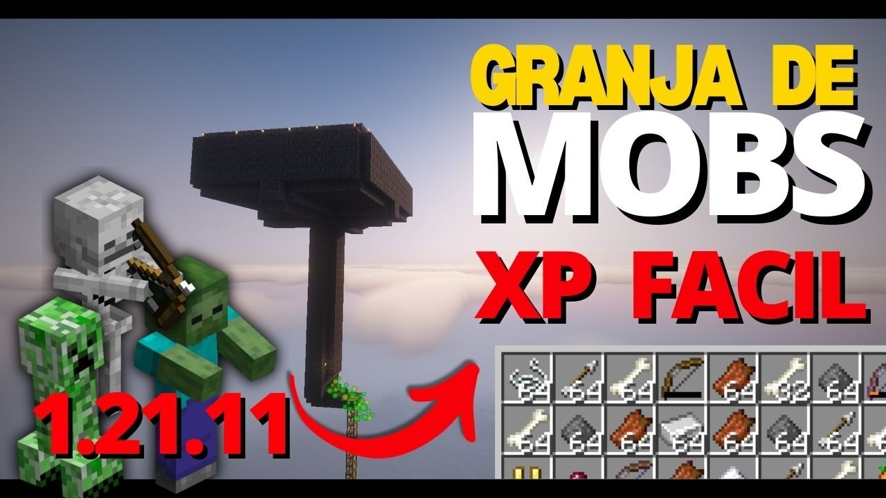 👉 Granja de Mobs en Minecraft 1.21.11 | Gana MUCHÍSIMA XP Fácil y Rápido ⚡