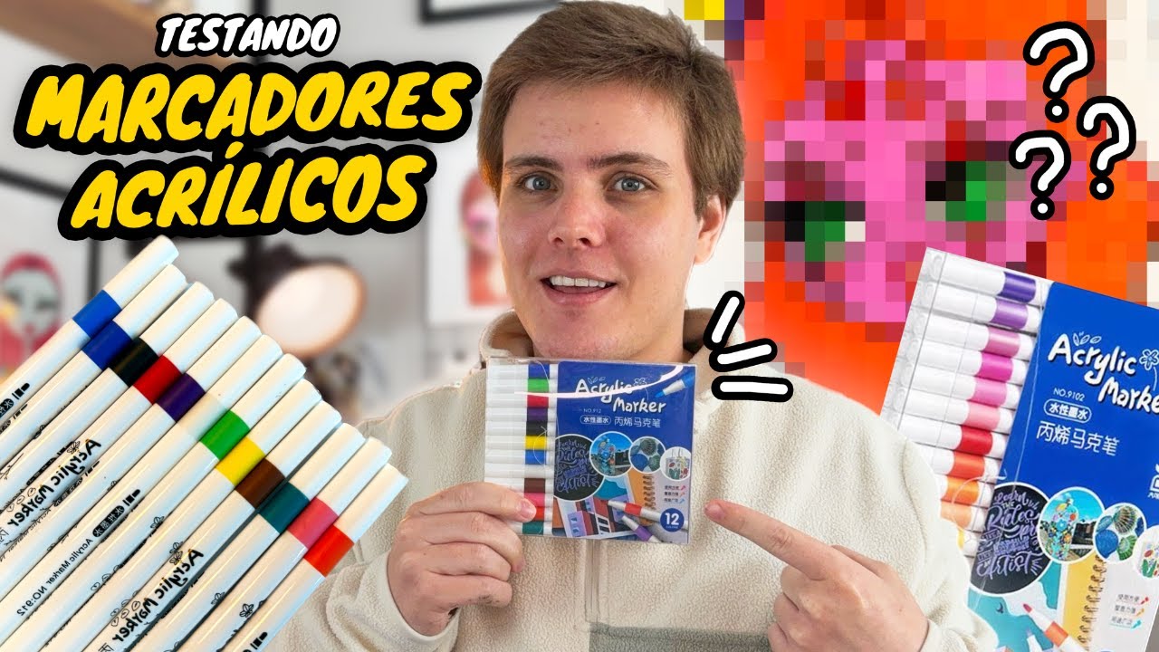 Testei Marcadores Acrílicos Baratos da Shopee – Será que Vale a Pena?