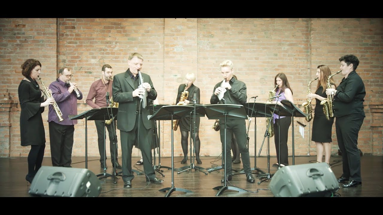 Roland Aerophone ensemble with acoustic saxophones.