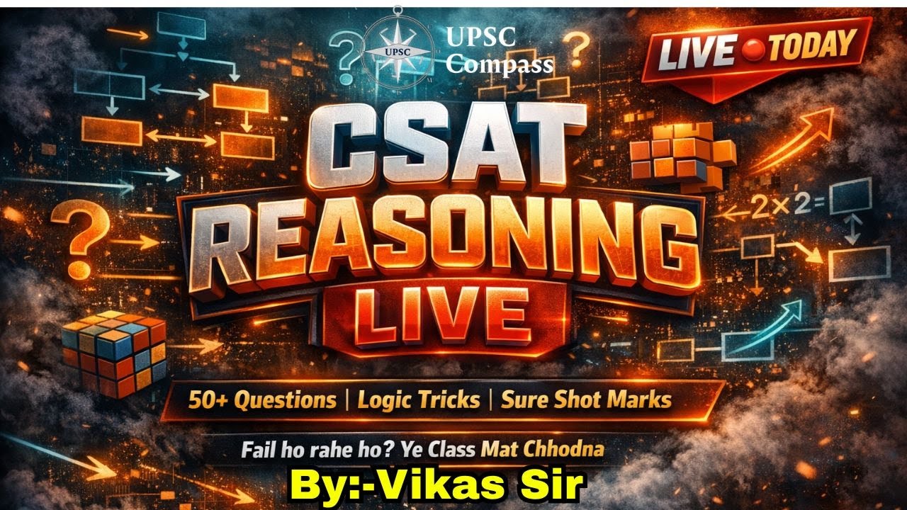 UPSC CSAT| Complete Reasoning | UPSC CSAT 2026–27 | 0 to 100 Strategy