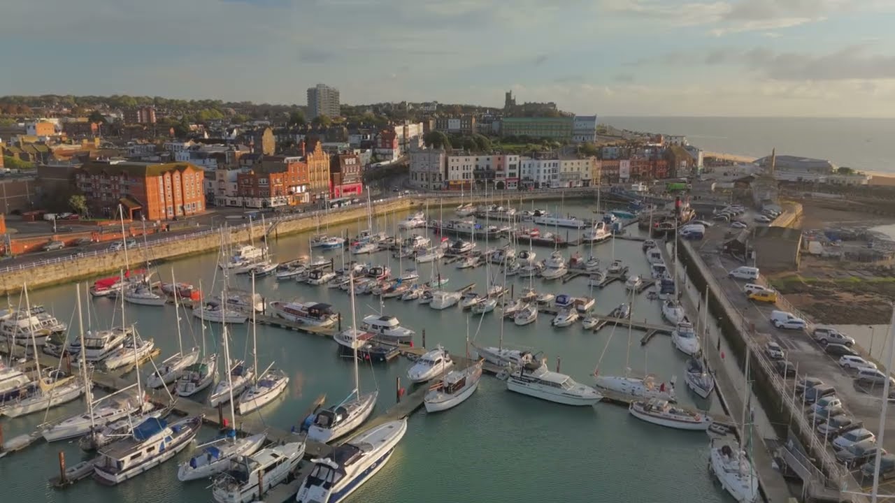 Discover the Beauty of Ramsgate Marina from Above! 🌊🚁