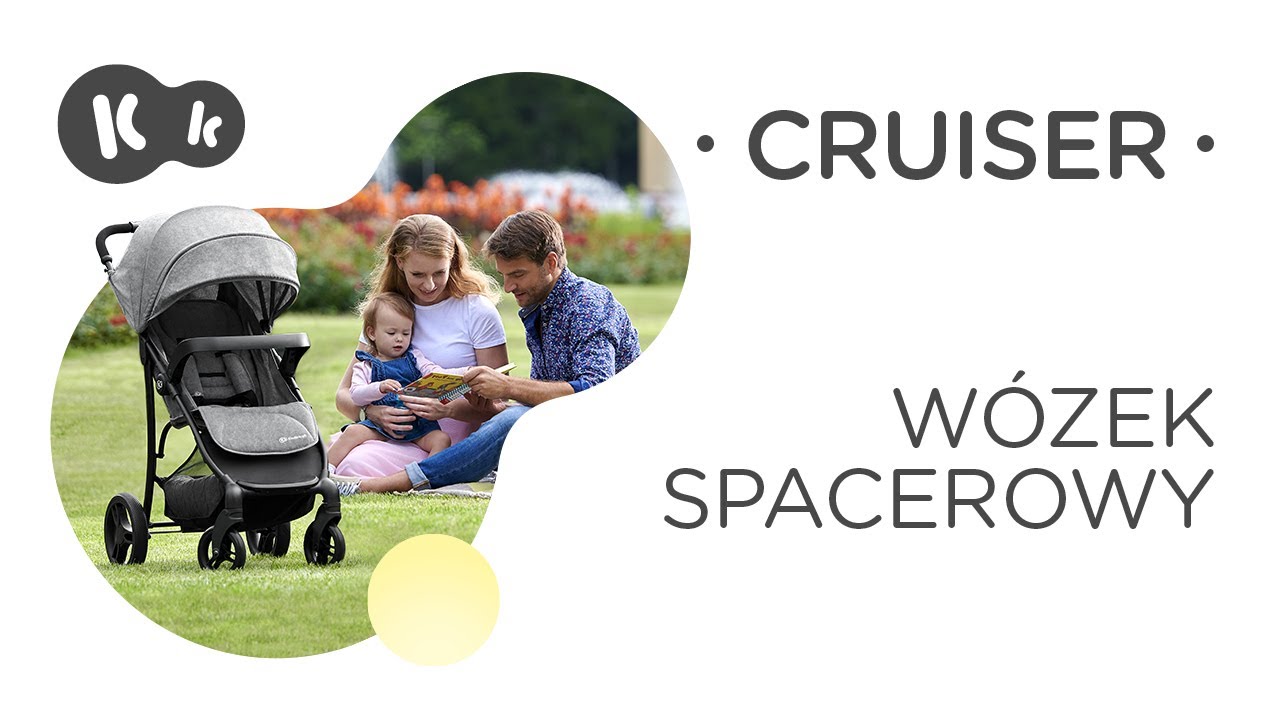 Spacerówka z tacką CRUISER Kinderkraft | z amortyzacją na 4 koła
