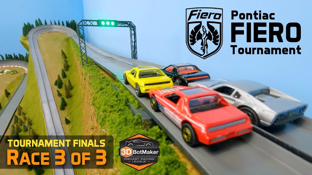 Турнир Pontiac Fiero (гонка 3 из 3) Скоростной спуск Diecast Racing
