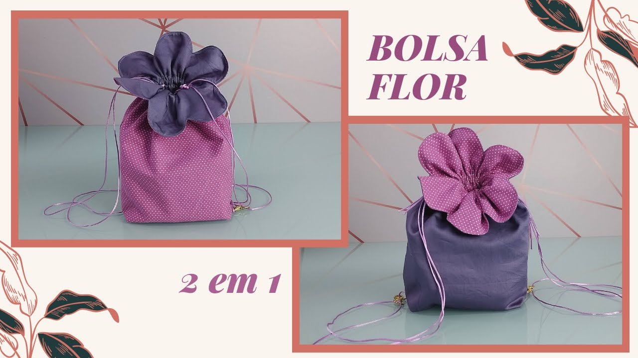 BOLSA TIPO SACO DE TECIDO PASSO A PASSO #diy
