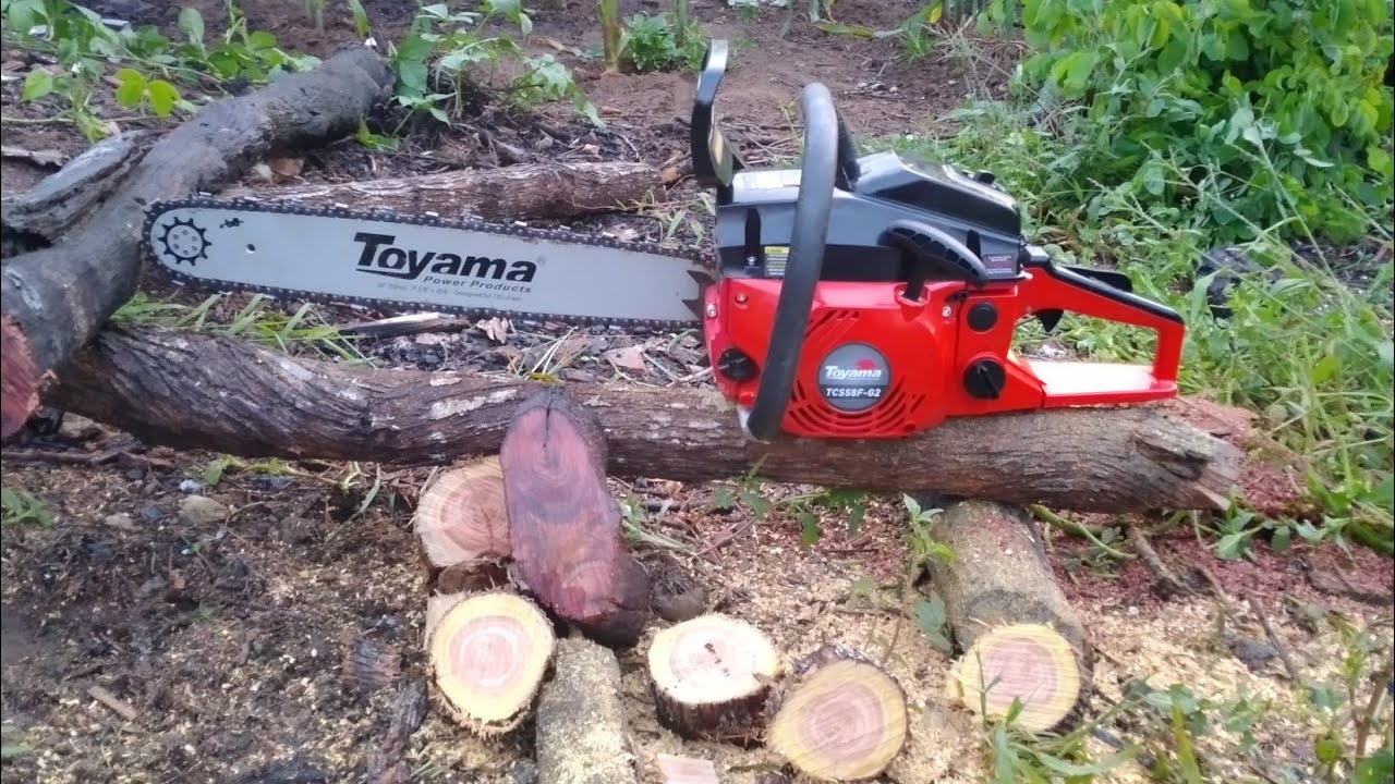 motosserra toyama unboxing e primeiros teste com a máquina @canaldoboy
