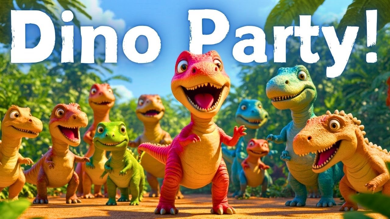 Dino Party Time Song | Toddler Songs About Dinosaurs