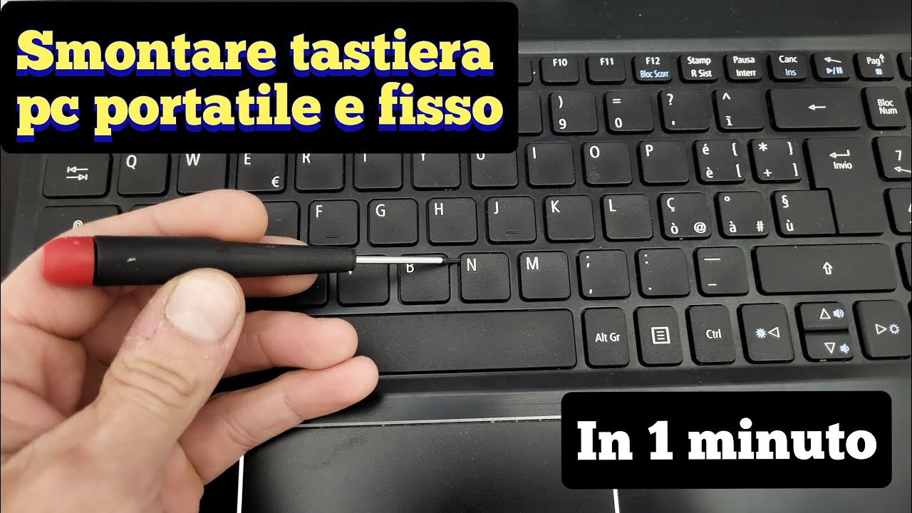 COME SMONTARE UN TASTO DA UNA TASTIERA DI UN PC PORTATILE O FISSO IN 1 MINUTO | REMOVE KEYBOARD