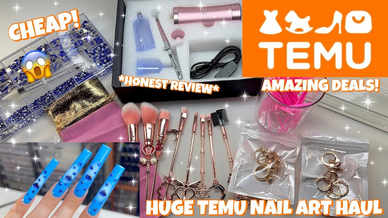 TRYING AFFORDABLE NAIL SUPPLIES FROM TEMU | HUGE NAIL ART HAUL WITH UNBEATABLE PRICES *HONEST REVIEW
