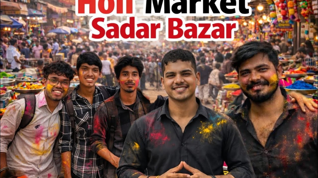 Sadar Bazar Holi Shopping 2026: Sabse Sasti Holi Market! 🎨 | Shakurpur to Tis Hazari Metro