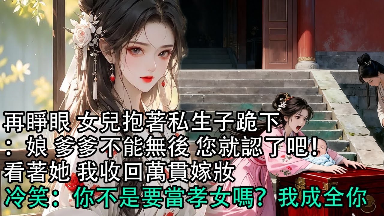 【一口氣看完】再睜眼 女兒抱著私生子跪下：娘 爹爹不能無後 您就認了吧！看著她 我收回萬貫嫁妝，冷笑：你不是要當孝女嗎？我成全你#古言 #有声小说 #情感故事
