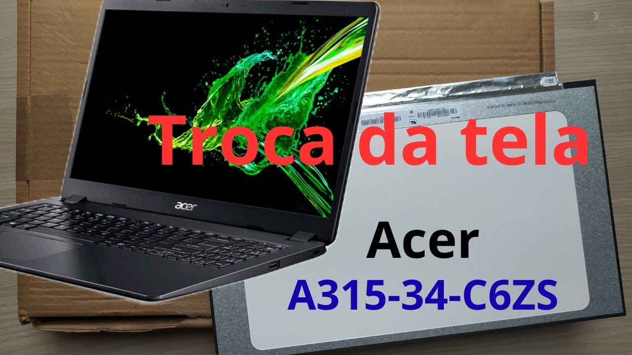 Como substituir a tela quebrada do notebook acer