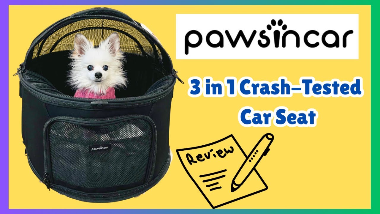 Pawsincar 3 in 1 Dog car seat and pet carrier review