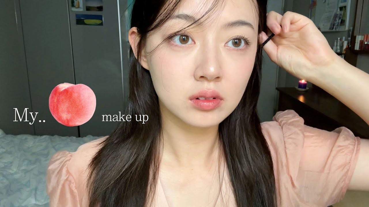 My..( 🍑 ) make up ✷ 미지근톤을 위한 복숭아 메이크업 ✷ 차분한 립 추천도 있다구욤..⸰ 𖥔 ͙ࣳ 블러셔 추천.. ✷ grwm