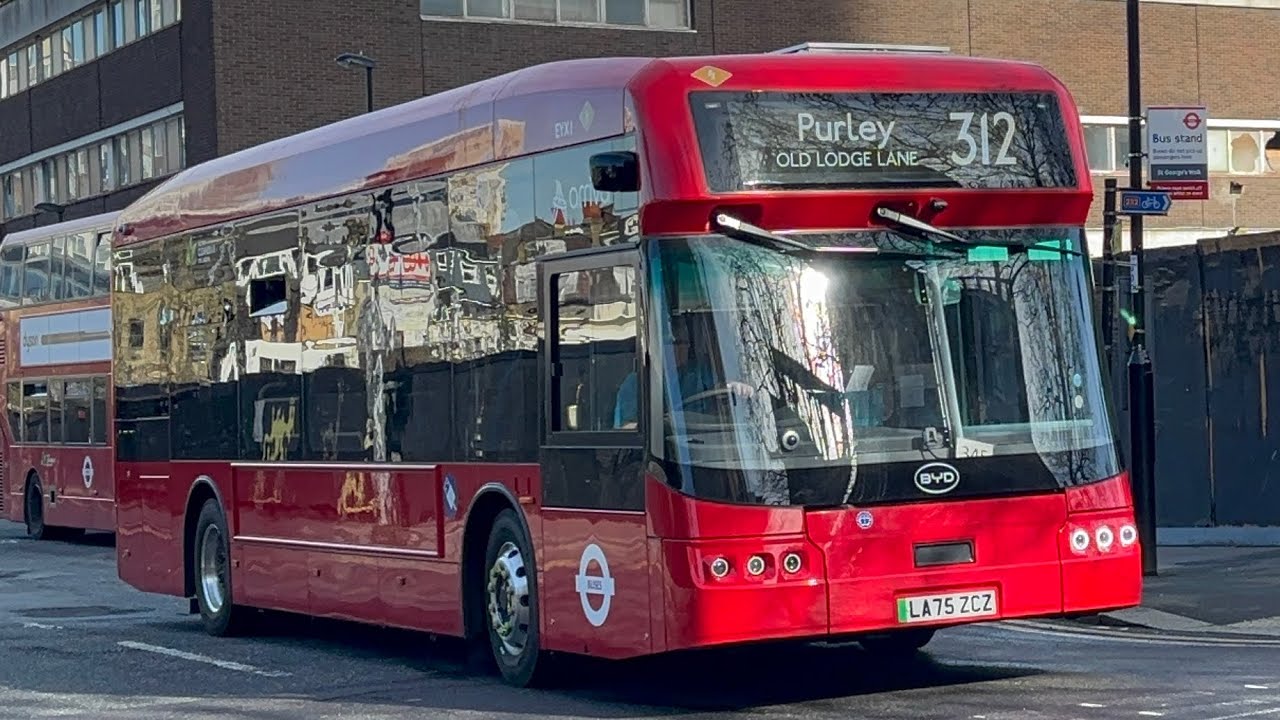 *First Day in Service* BYD B12 Arriva London EYX1 LA75ZCZ Route 312 Purley Old Lodge Lane