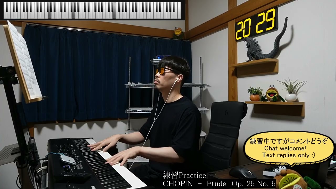 【無言】ショパン エチュード 練習記録　Day 96（2026/01/17）Chopin Etude Piano Practice