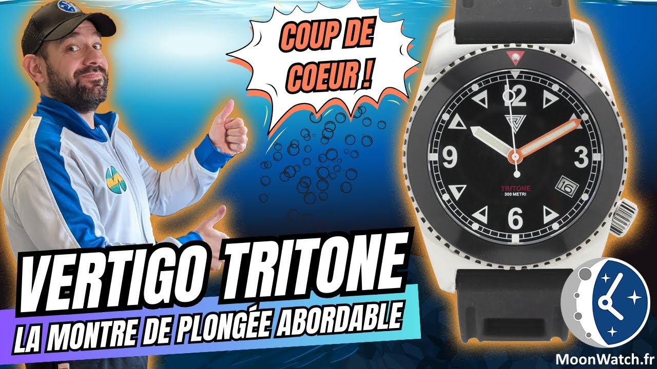 VERTIGO TRITONE AUTOMATIQUE 🕓GROS CRUSH sur cette MONTRE DE PLONGÉE étanche à 300 MÈTRES 🐸😈🔥