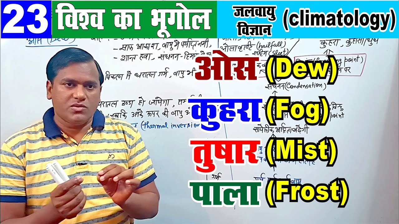 Precipitation (वर्षण) | dew, fog, mist, frost | geography upsc | climatology geography upsc in hindi