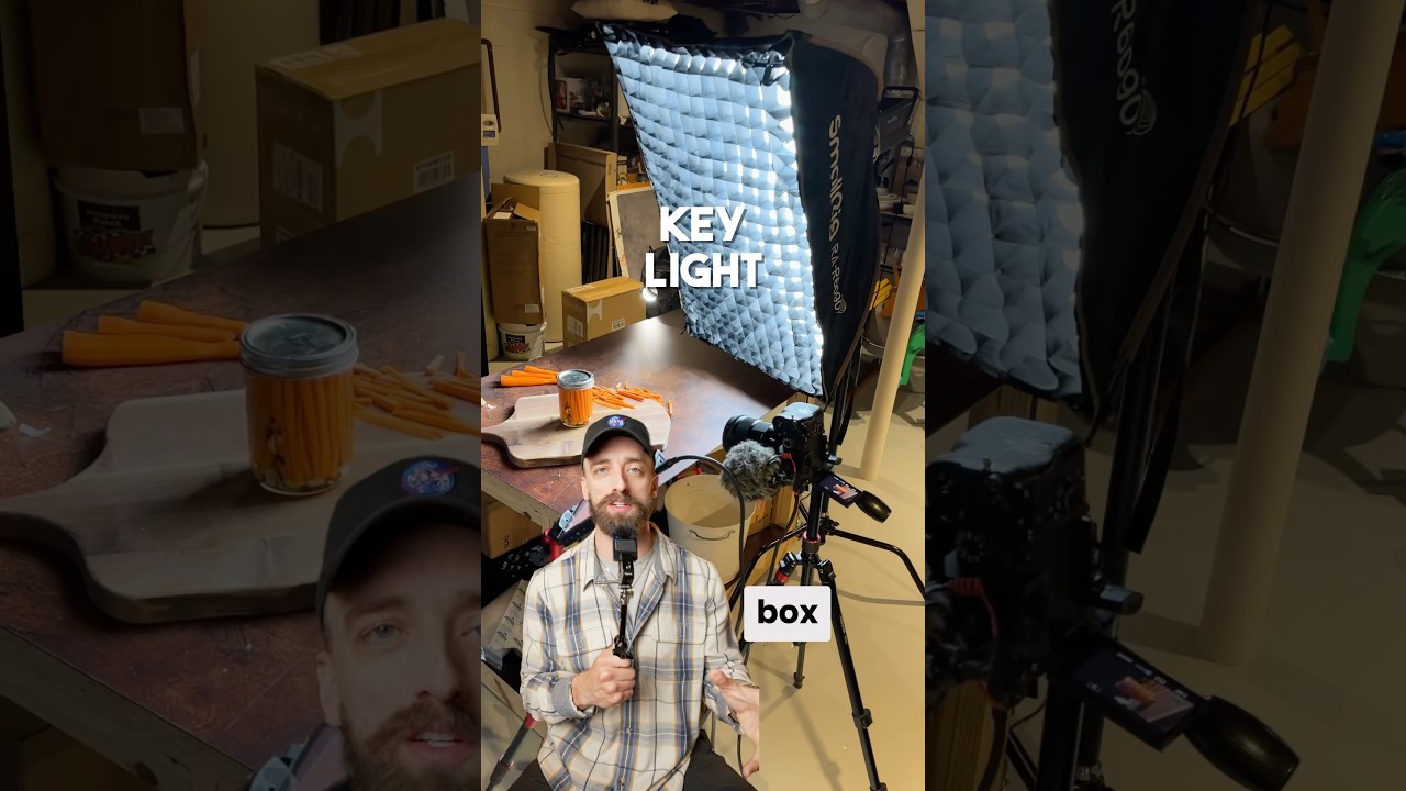 2 point lighting setup for my food and product videos #foodvidepgraphy #foodphotography