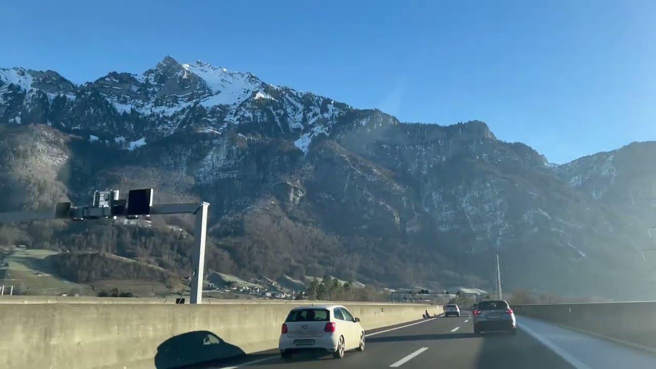 #driving a Beautiful Mountain #from #zurich to #davos 🇨🇭