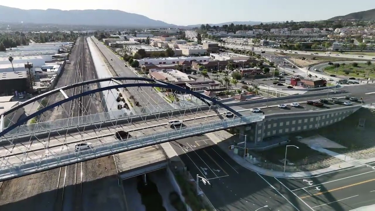 Corona, California bridge complete on S McKinley & Palms on Magnolia (DJI mini 4 pro)