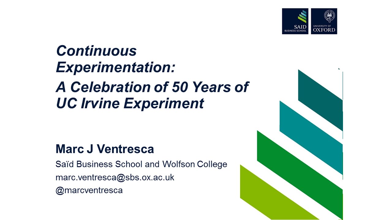 Conspicuous Experimentation - Marc Ventresca