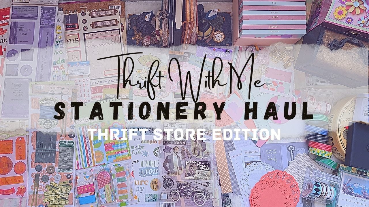 Thrift With Me | Stationery Haul | Thrift Store Edition | ASMR