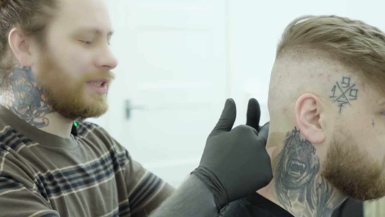 DOING A HEAD TATTOO