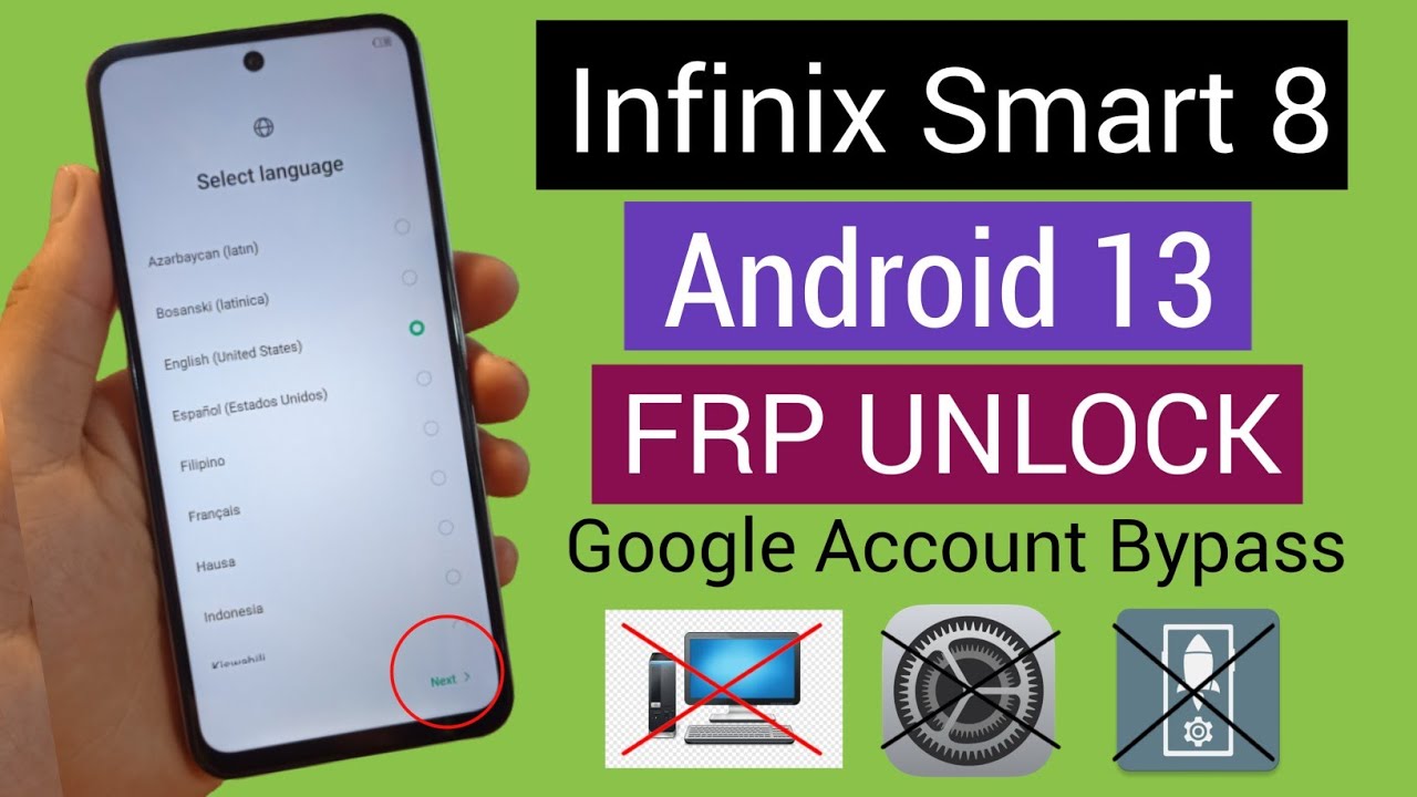 Infinix Smart 8 X6525 FRP Bypass Android 13 | Infinix Smart 8 Google Account Unlock Without Pc 2024
