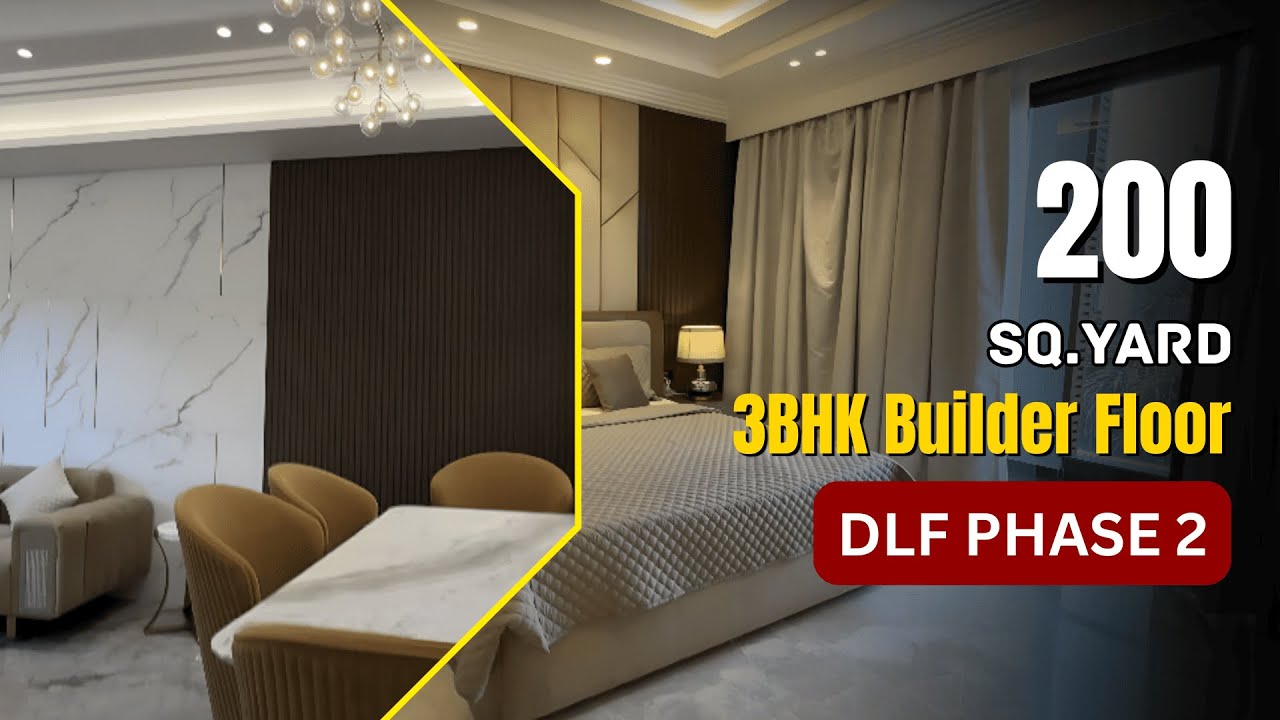 200 Sq Yard  3Bhk  Premium Builder Floor DLF Phase 2 Gurgaon.