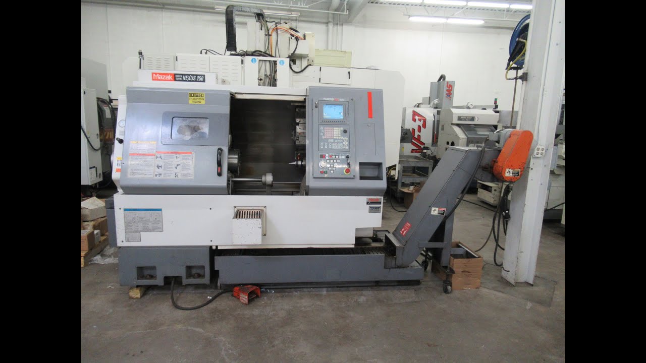Mazak Quickturn Nexus 250 CNC Turning Center with Mazatrol Fusion 640T ,  Tailstock, Chip Conveyor