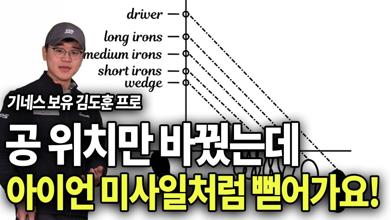 아이언 번호별 공 위치와 다운블로우 하는 법!