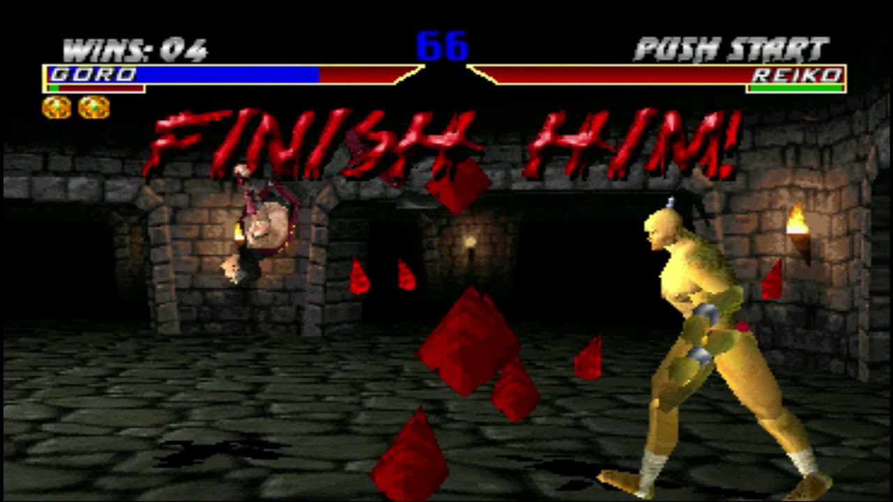 Mortal Kombat 4 (PS1) Goro - Master II Tower - Difficult: Master - No Continues