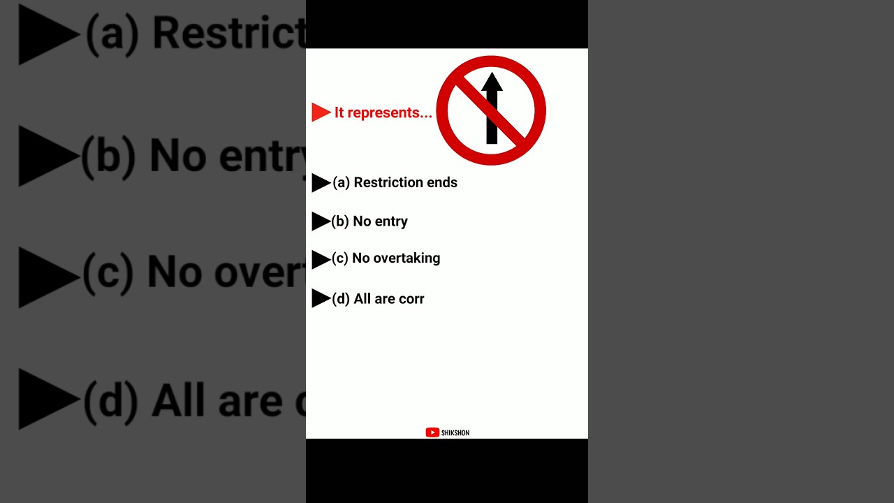 Learner Licence Test Questions and Answers (7) #shorts