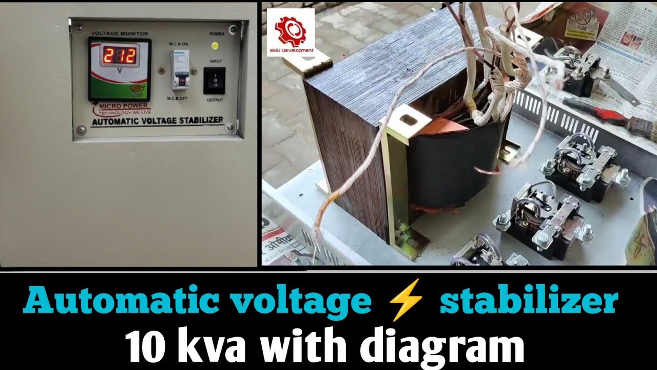 (हिंदी)10 kva automatic voltage stabilizer with digital display high cut and timer|Skill development