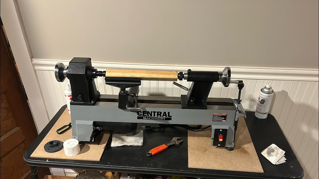 First use of my new Central Machinery wood lathe!