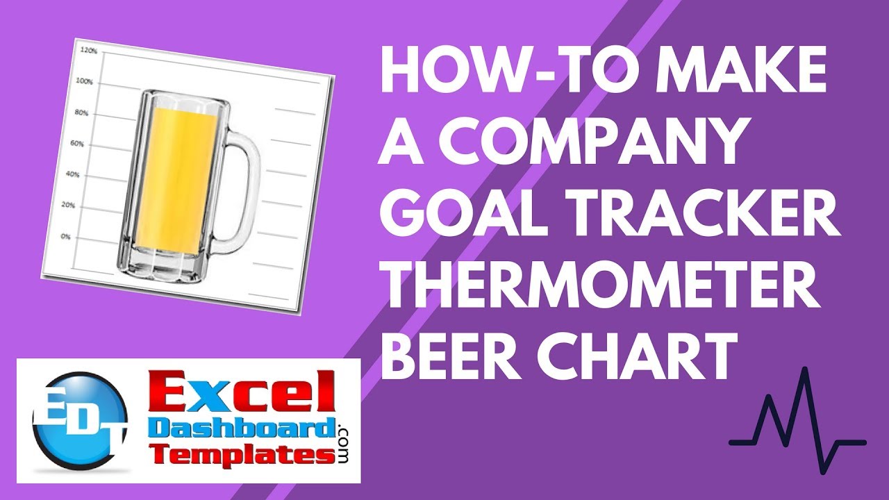 How-to Make an Excel Company Goal Tracker Thermometer Beer Chart