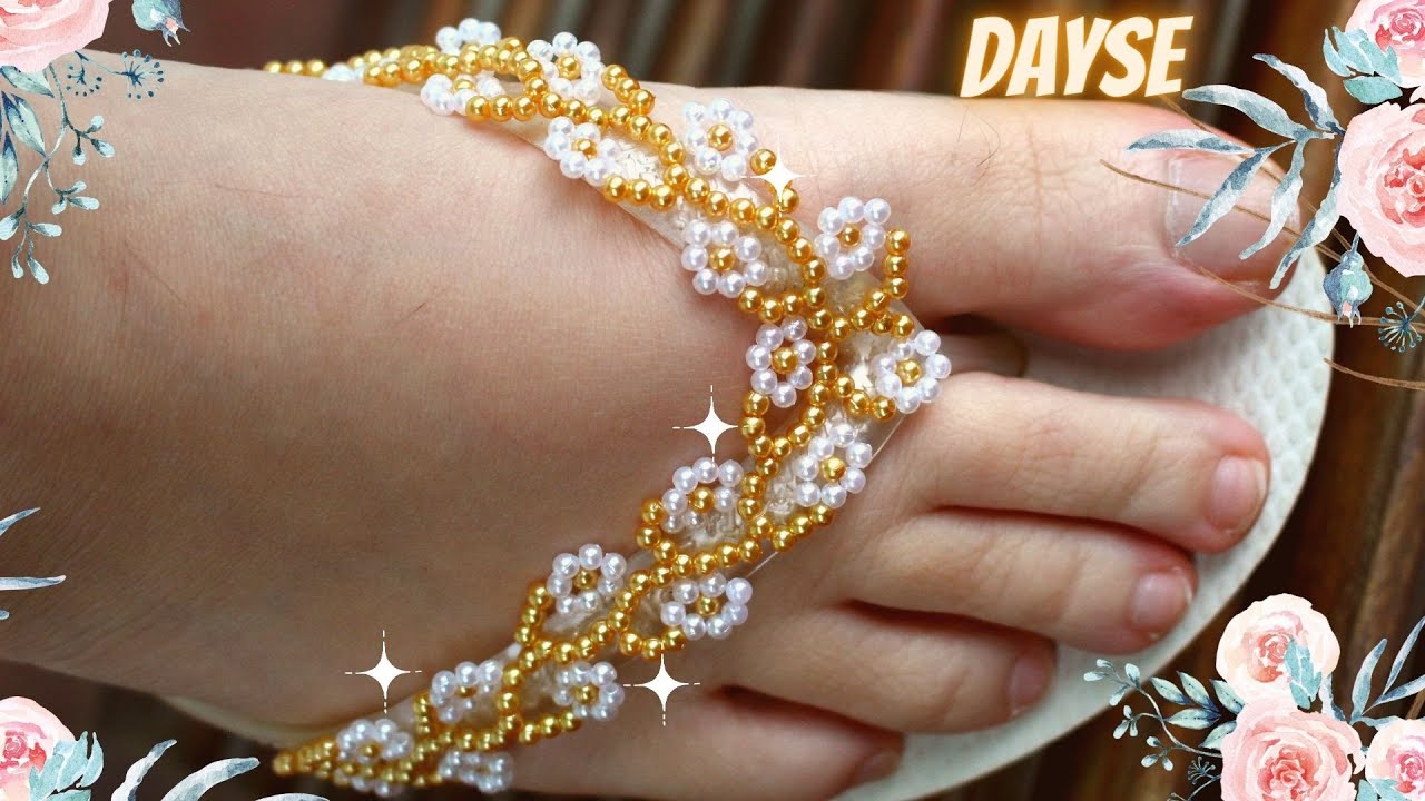Chinelo decorado: Manta de pérolas nível intermediário (lucro certo💲💲💲)