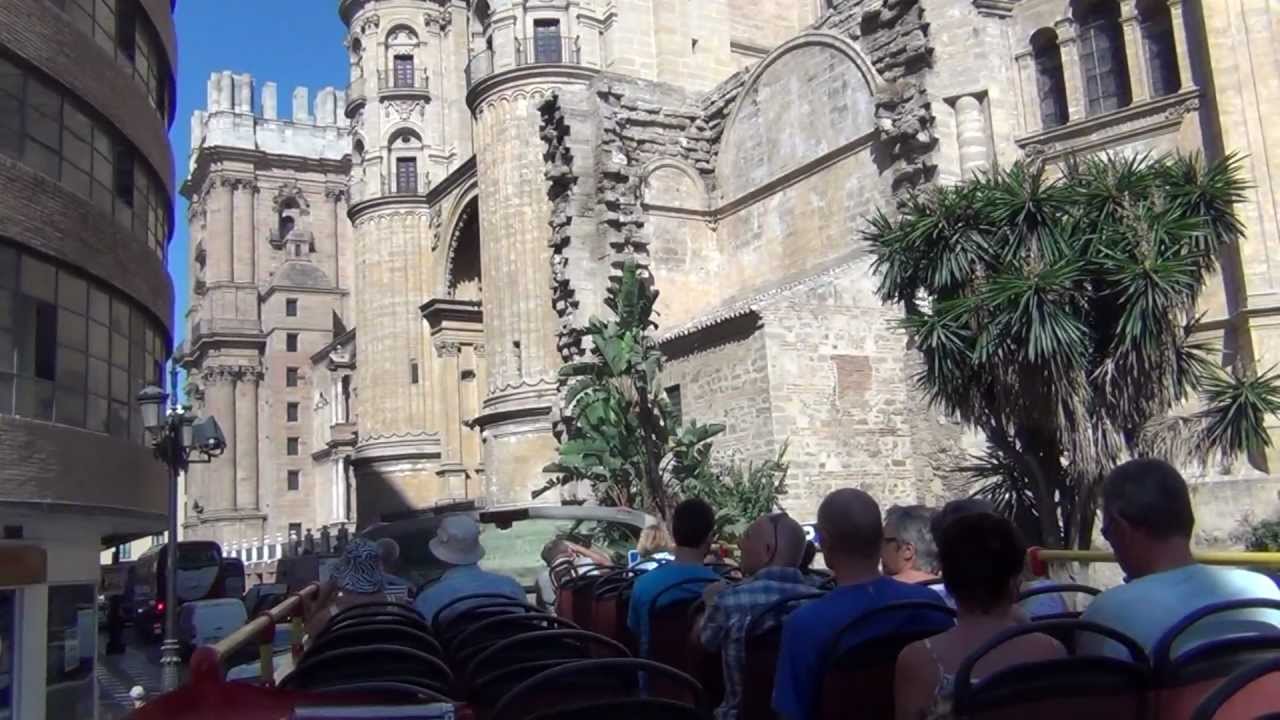Spain, Malaga. ♪ Bus Turistico "Hop On Hop Off"