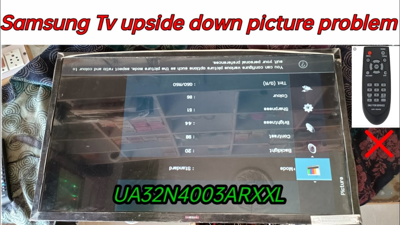 Samsung tv reverse picture problem|| Fix Samsung tv UA32N4003ARXXL upside down picture problem