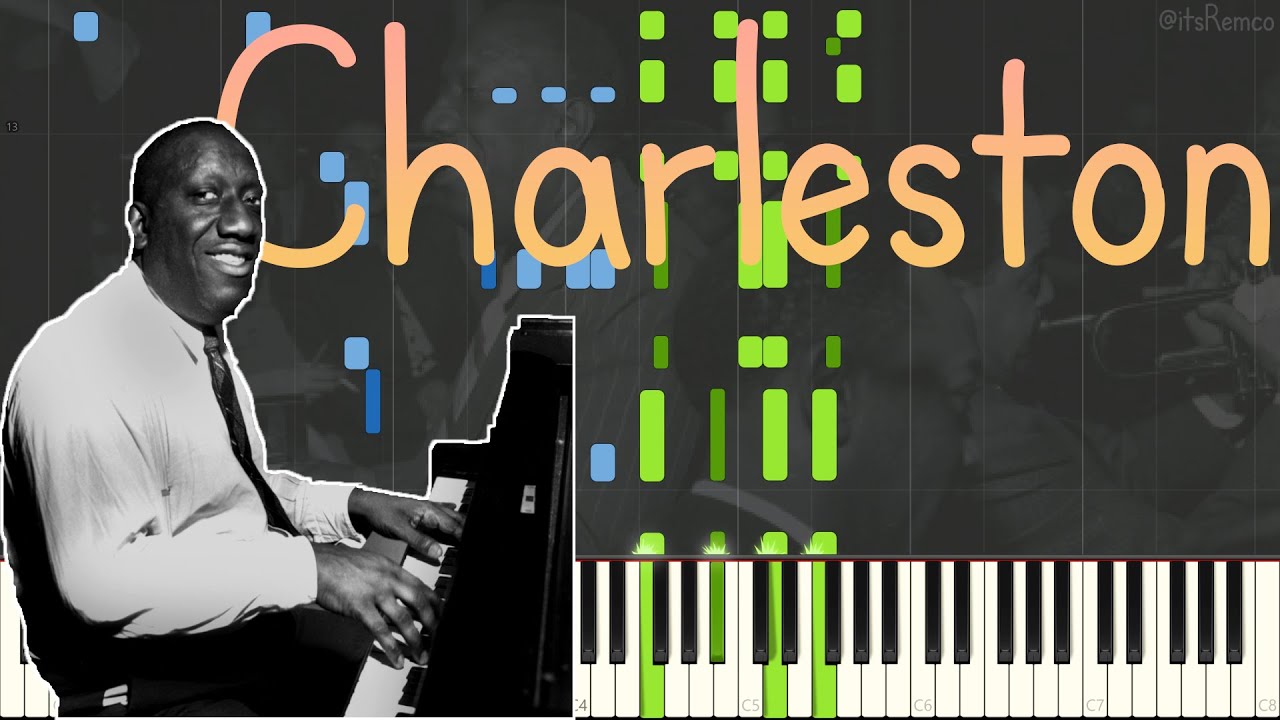 James P. Johnson - The Charleston 1923 QRS 8691 (Harlem Stride Piano Synthesia tutorial)
