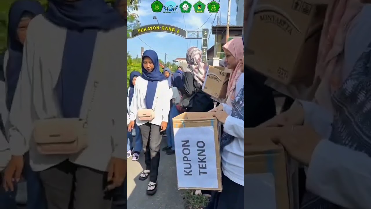 Kegiatan jalan sehat Haul Muassis As - Solichiyah ✨ #sekolah #mipaba #jalansehat #hadiah #haul