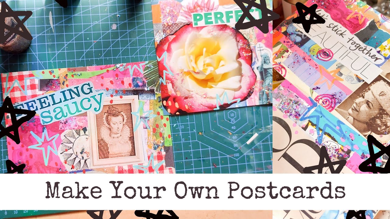 Make Your Own Postcards - DIY Collage Happy Mail