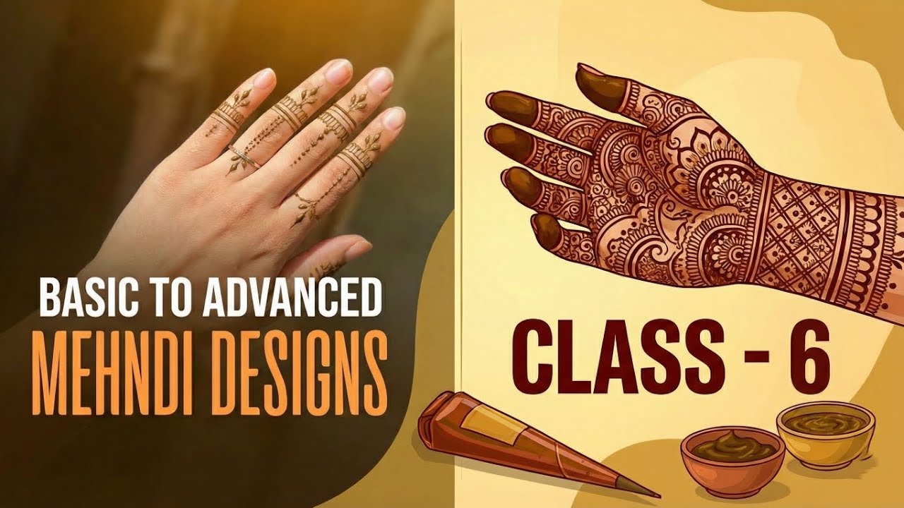 DK Classes Day - 6 | Basic HennaDesigns For Beginners I Mehndi Class ❤️✨