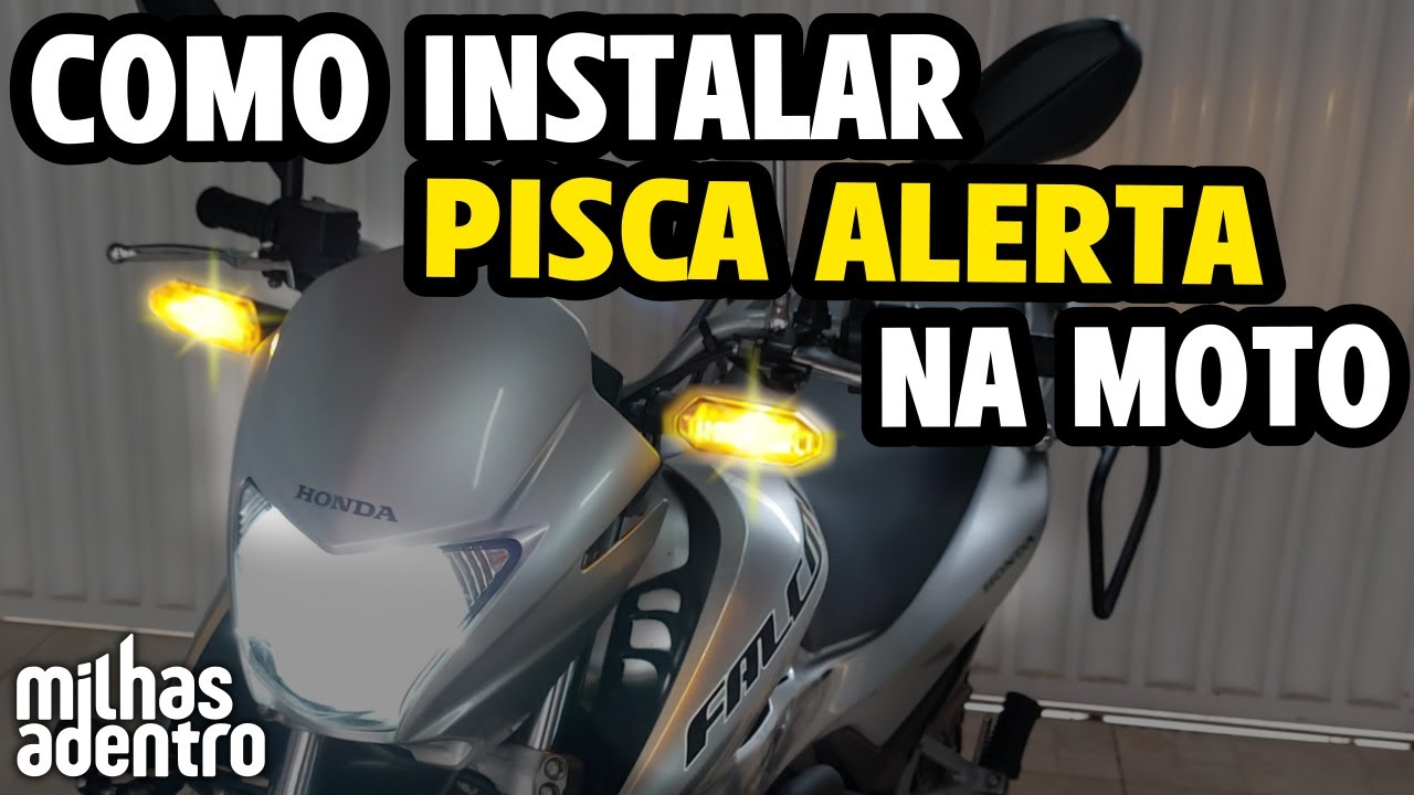 PISCA ALERTA na MOTO - COMO INSTALAR - Serve Em muitos modelos de MOTO - Muito FÁCIL - Falcon NX400i