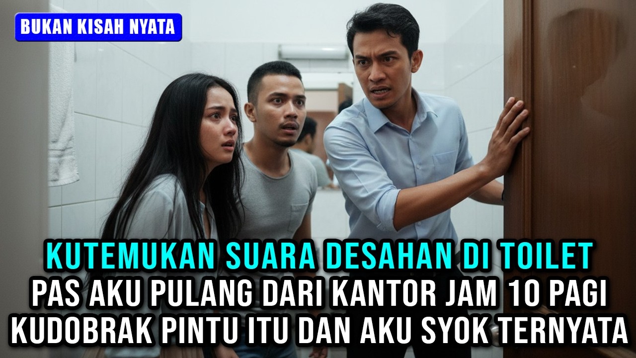 AUTO PANIK ! SUAMI PULANG AWAL DARI KANTOR TAPI DENGER DESAHAN DARI TOILET, DIA SYOK TERNYATA..