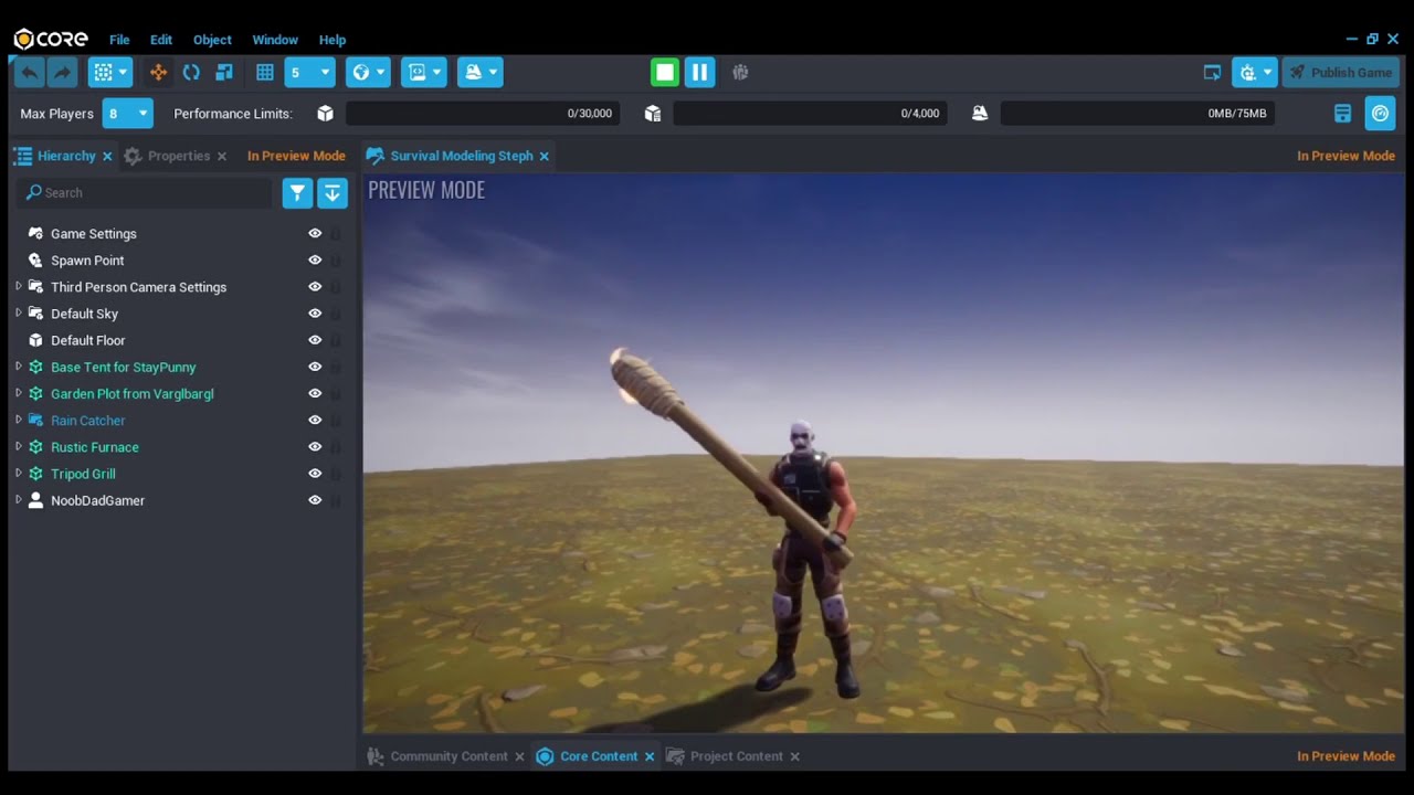 Make Cool Weapons in Core Games