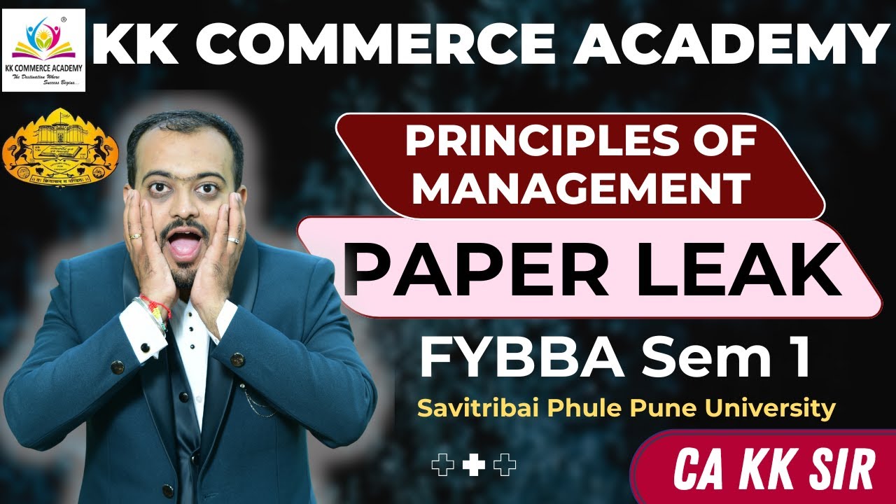 Principles of Management I Paper Leak I Imp Questions I FYBBA Semester 1 I SPPU I 2024 Pattern #kkca