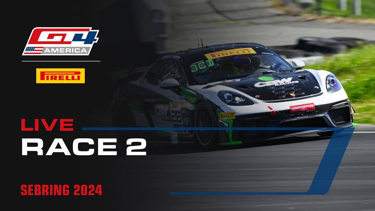LIVE | Race 2 Sebring International Raceway | Pirelli GT4 America 2024