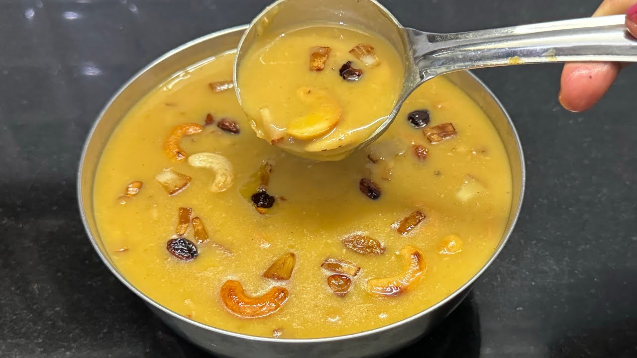 பருப்பு பாயாசம்/Paruppu payasam recipe in tamil/Moongdal kheer/pasiparuppu payasam /easy sweet/kheer